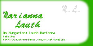 marianna lauth business card
